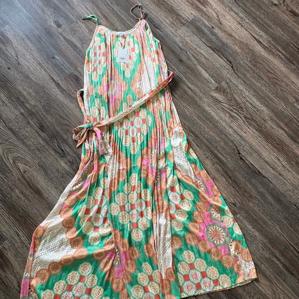 Current Air Multicolor Pleated Dress